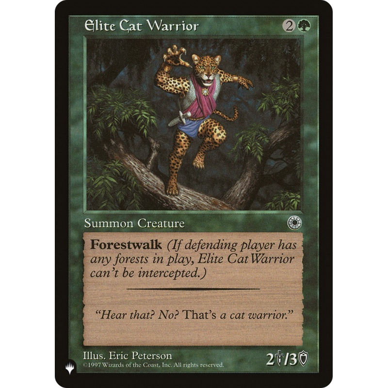 Elite Cat Warrior (Flavor Text) [The List]