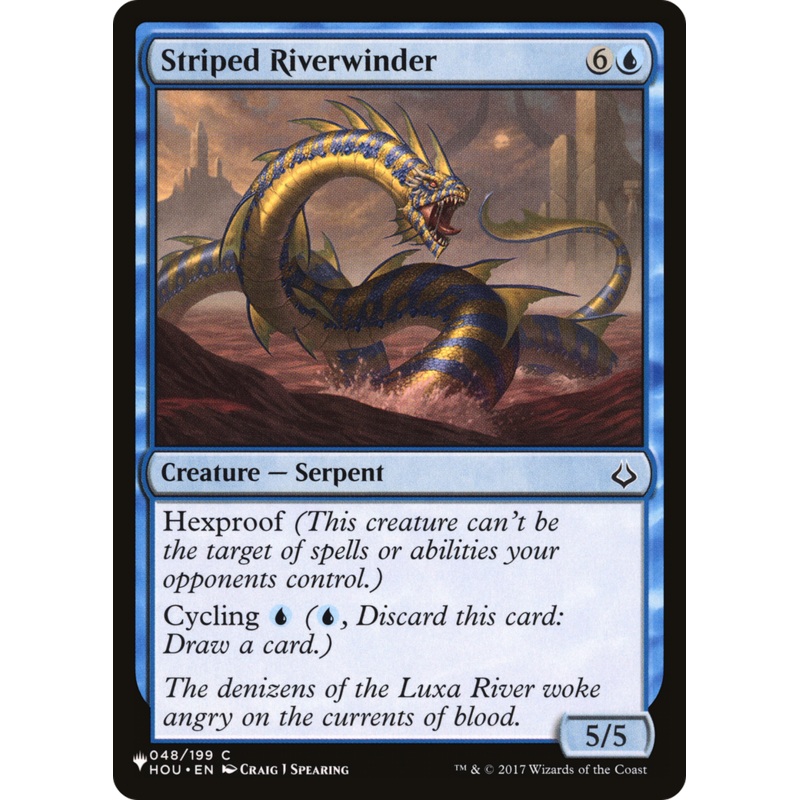 Striped Riverwinder [The List]