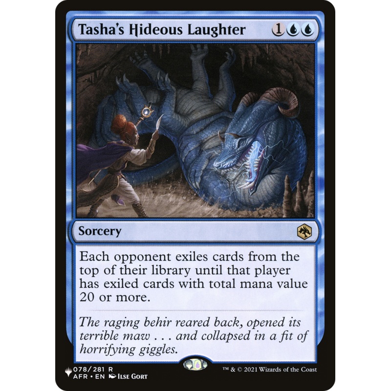 Tasha's Hideous Laughter [The List]