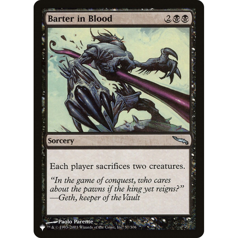 Barter in Blood [The List]