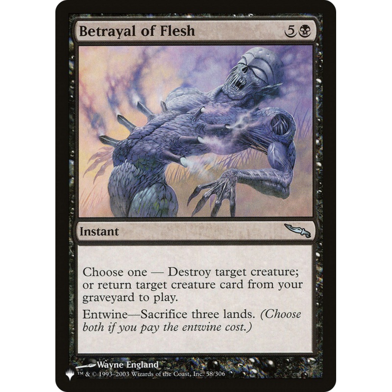 Betrayal of Flesh [The List]