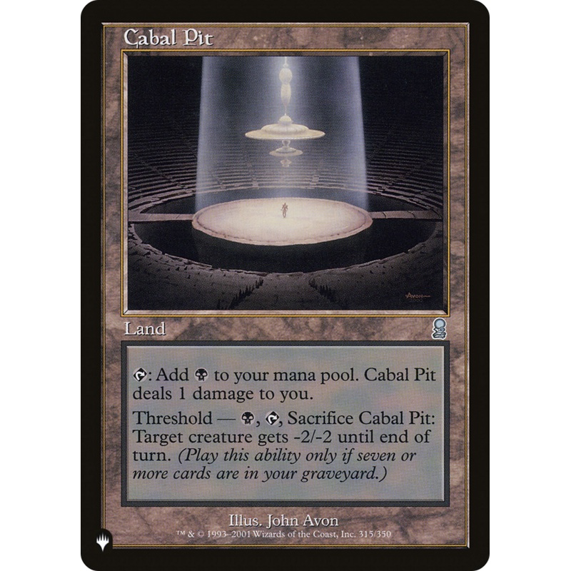 Cabal Pit [The List]