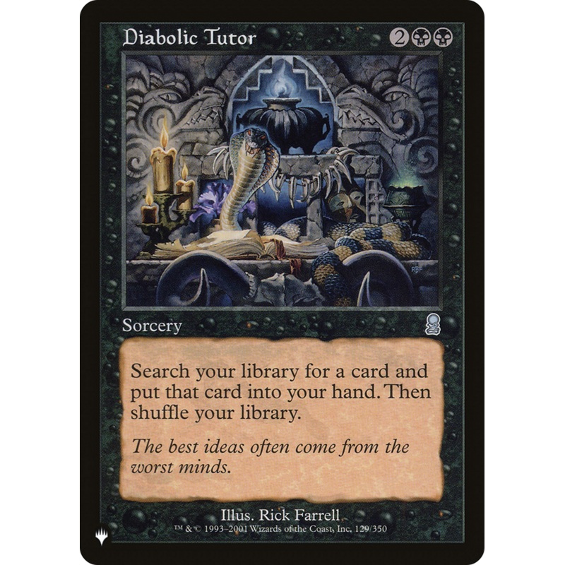 Diabolic Tutor [The List]