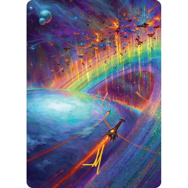 Cascading Cataracts Art Card (43/54) (Gold-Stamped Signature) [Edge of Eternities Art Series]