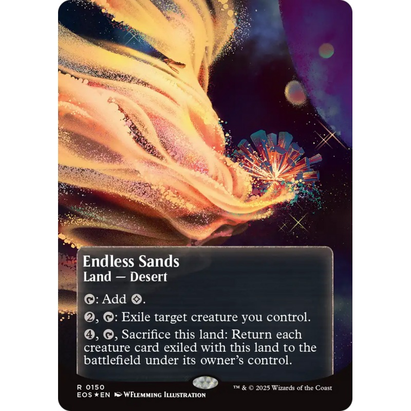 Endless Sands (0150) (Borderless) (Galaxy Foil) [Edge of Eternities: Stellar Sights]