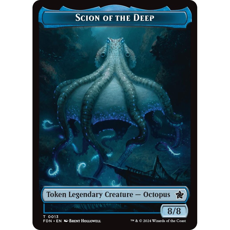 Scion of the Deep // Koma's Coil Doubled-Sided Token [Foundations Tokens]