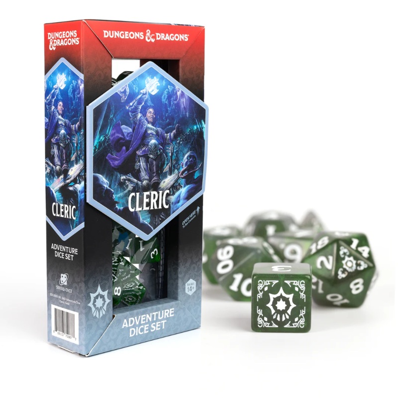 Dungeons & Dragons: Adventure RPG Polyhedral Dice Set - Cleric (Green) [15ct]