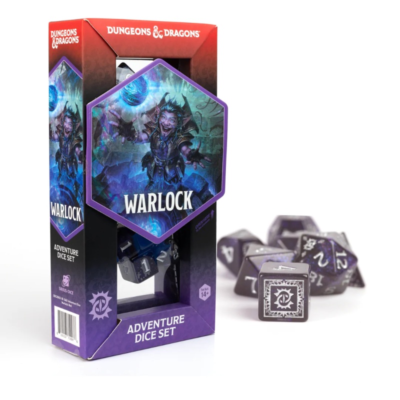 Dungeons & Dragons: Adventure RPG Polyhedral Dice Set - Warlock (Purple) [16ct]