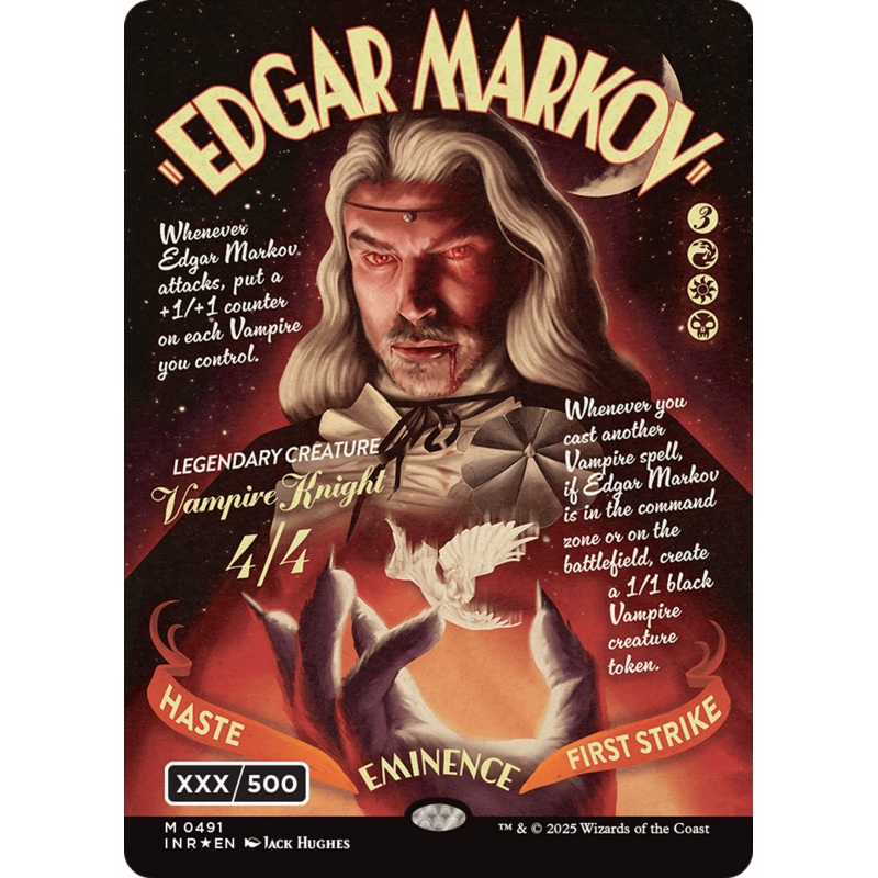 Edgar Markov (Showcase) (Serial Numbered) (Double Rainbow Foil) [Innistrad Remastered]