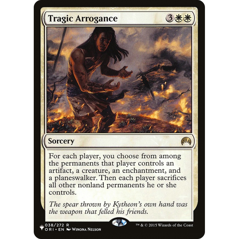Tragic Arrogance [The List]