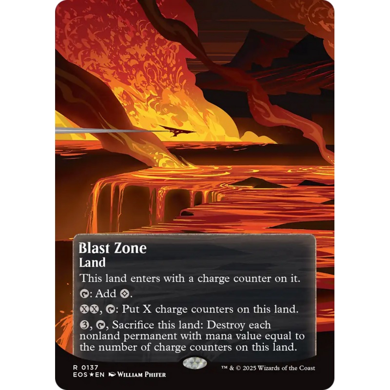 Blast Zone (0137) (Borderless) (Galaxy Foil) [Edge of Eternities: Stellar Sights]