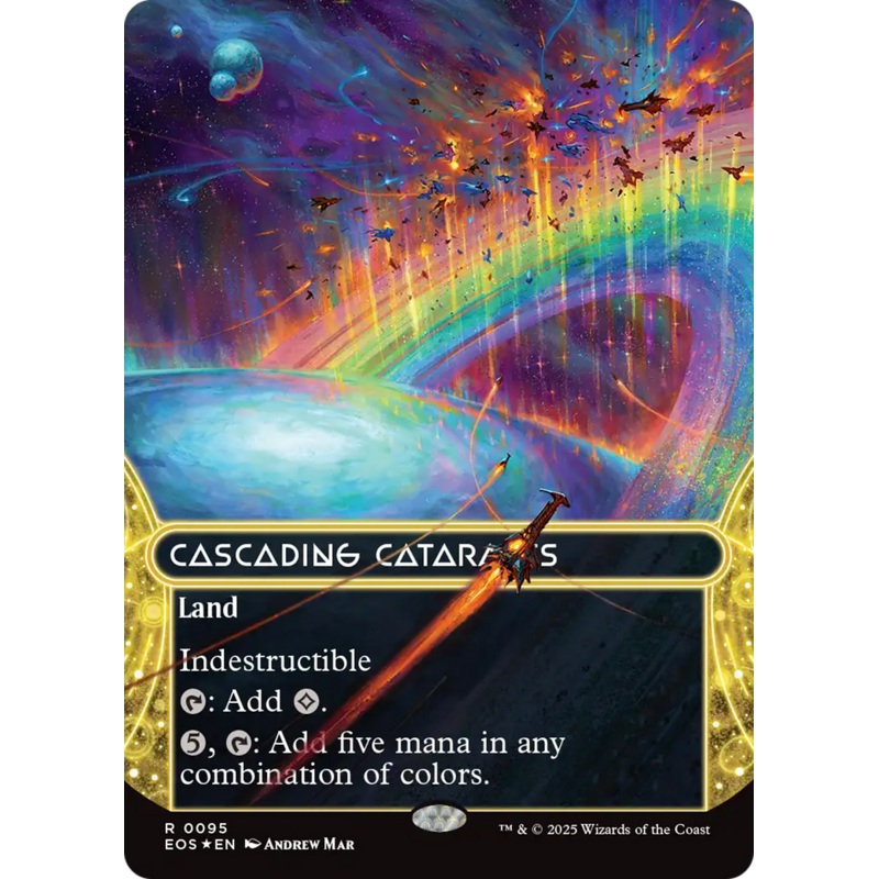 Cascading Cataracts (0095) (Borderless) (Galaxy Foil) [Edge of Eternities: Stellar Sights]