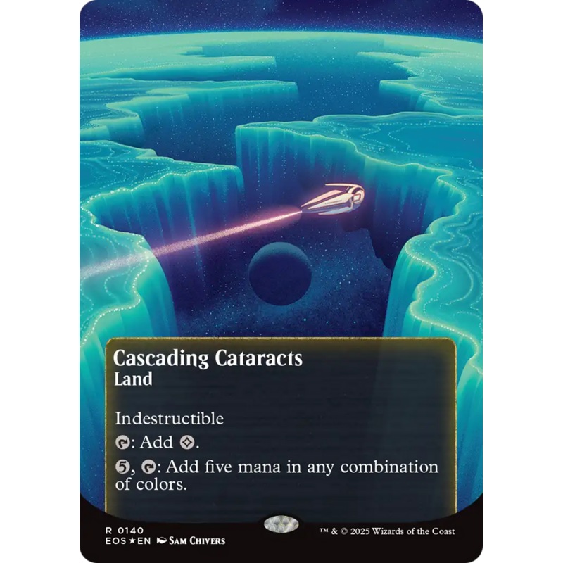 Cascading Cataracts (0140) (Borderless) (Galaxy Foil) [Edge of Eternities: Stellar Sights]