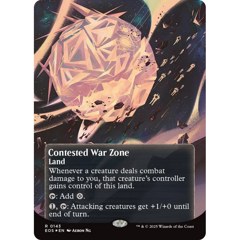 Contested War Zone (0143) (Borderless) (Galaxy Foil) [Edge of Eternities: Stellar Sights]