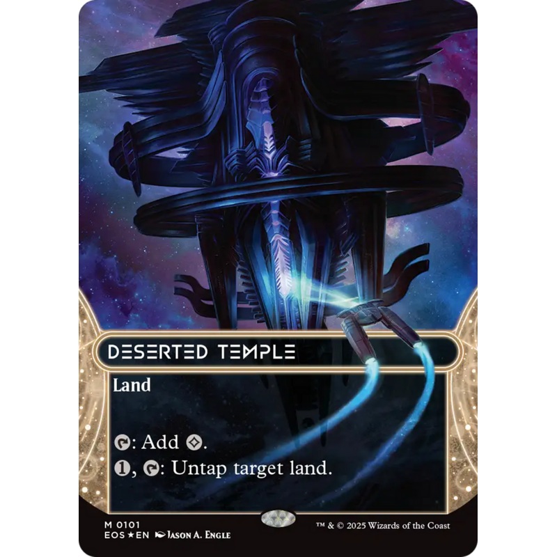 Deserted Temple (0101) (Borderless) (Galaxy Foil) [Edge of Eternities: Stellar Sights]