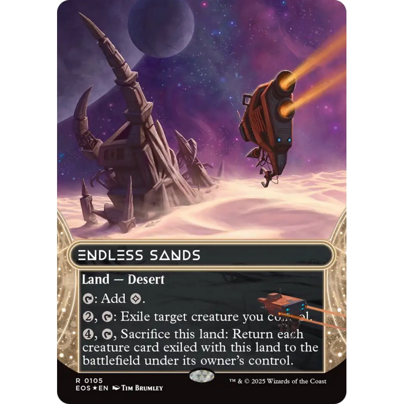Endless Sands (0105) (Borderless) (Galaxy Foil) [Edge of Eternities: Stellar Sights]