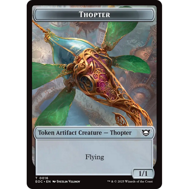 Thopter // Gnome Double-Sided Token [Edge of Eternities Commander Tokens]
