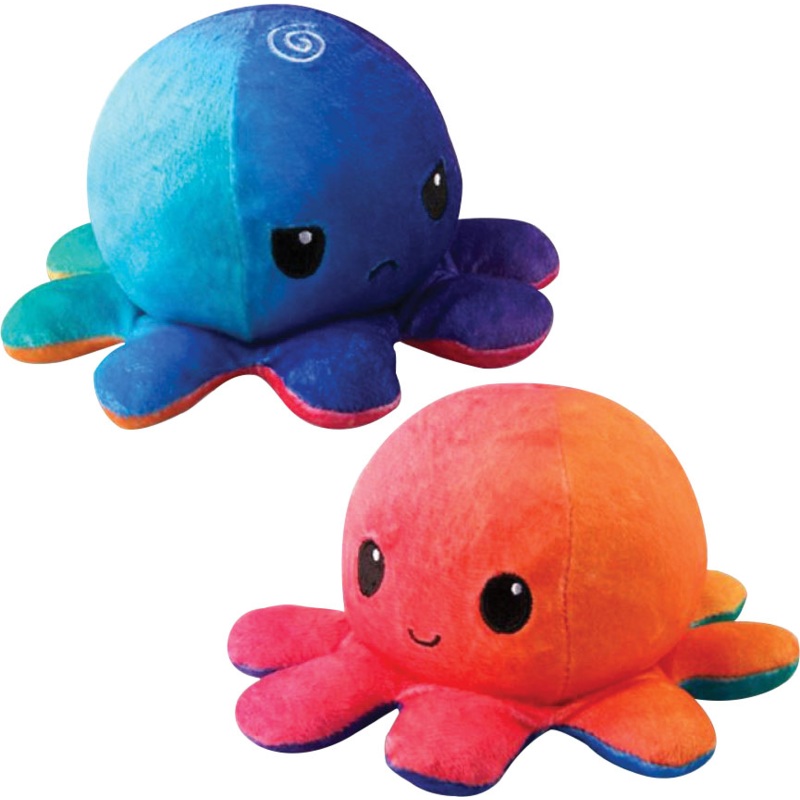 TeeTurtle: Reversible Octopus Plushie - Sunset/Mermaid