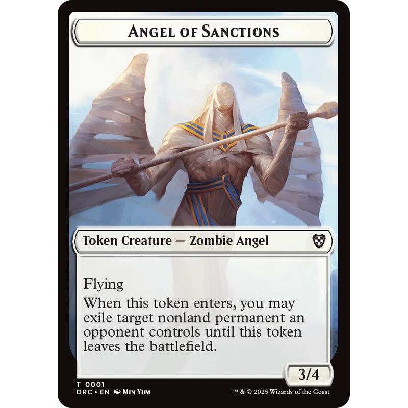 Angel of Sanctions // Vizier of Many Faces Double-Sided Token [Aetherdrift Commander]