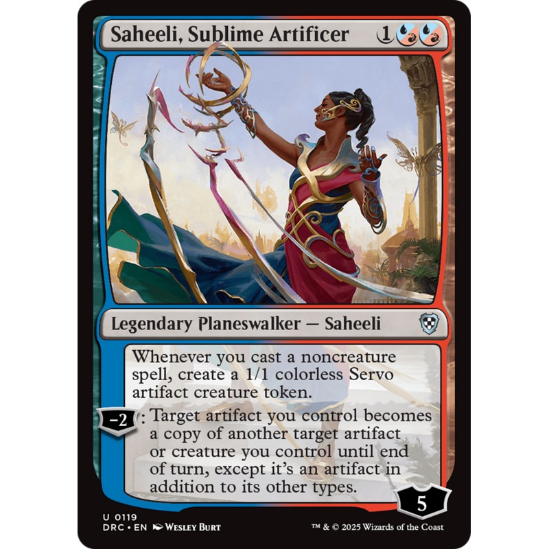 Saheeli, Sublime Artificer [Aetherdrift Commander]