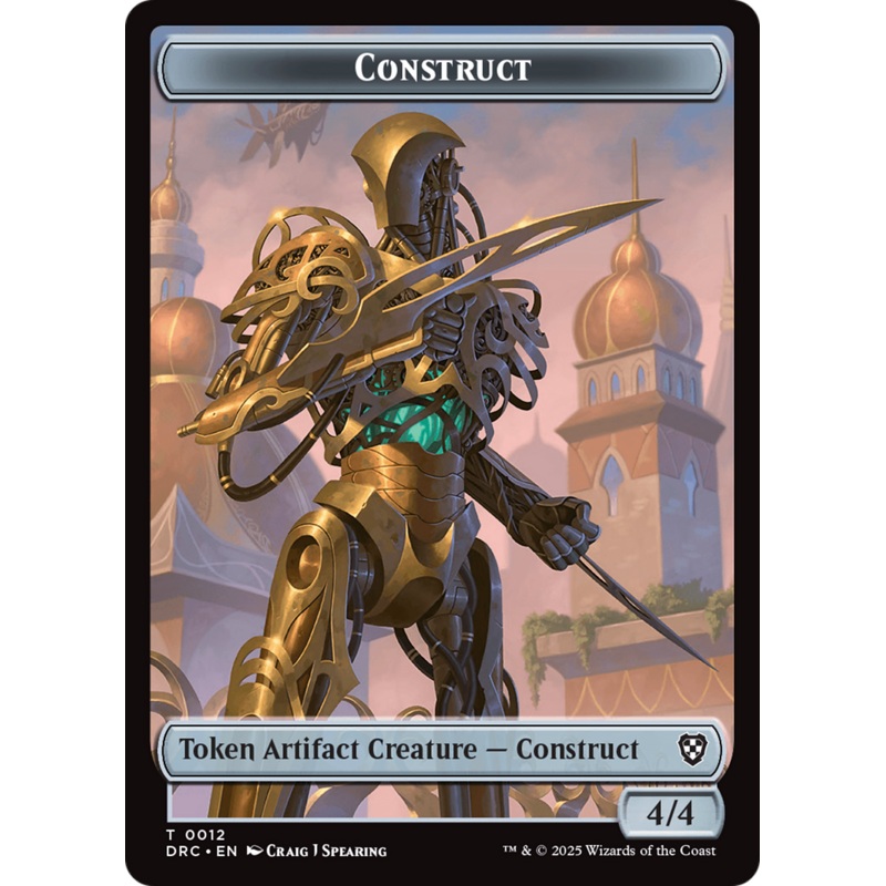 Construct // Golem (0013) Double-Sided Token [Aetherdrift Tokens]