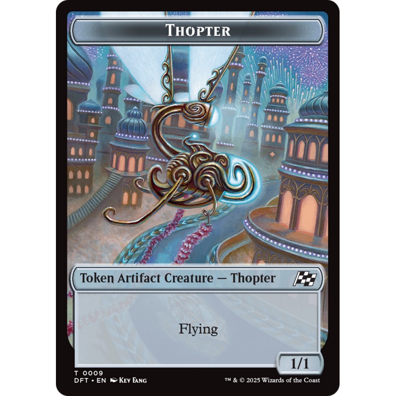 Thopter (0009) // Treasure Double-Sided Token [Aetherdrift Tokens]