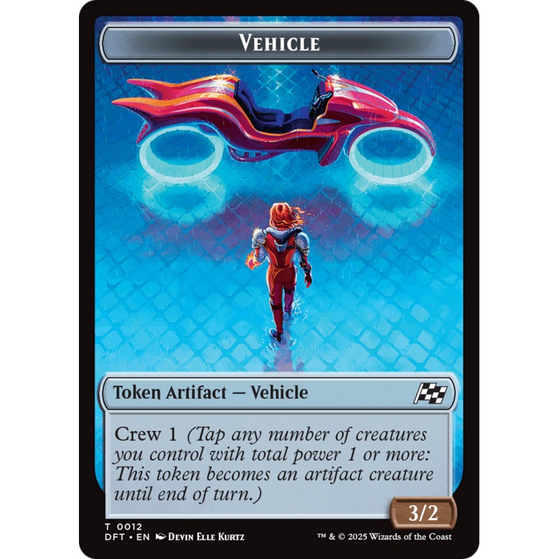 Vehicle // Pilot Double-Sided Token [Aetherdrift Tokens]
