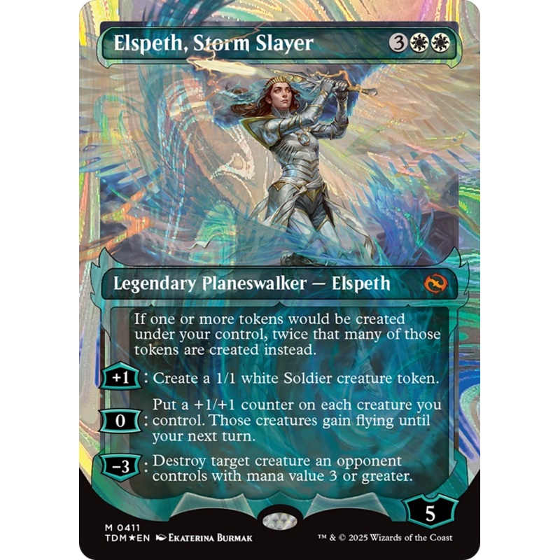 Elspeth, Storm Slayer (Showcase) (Halo Foil) [Tarkir: Dragonstorm]