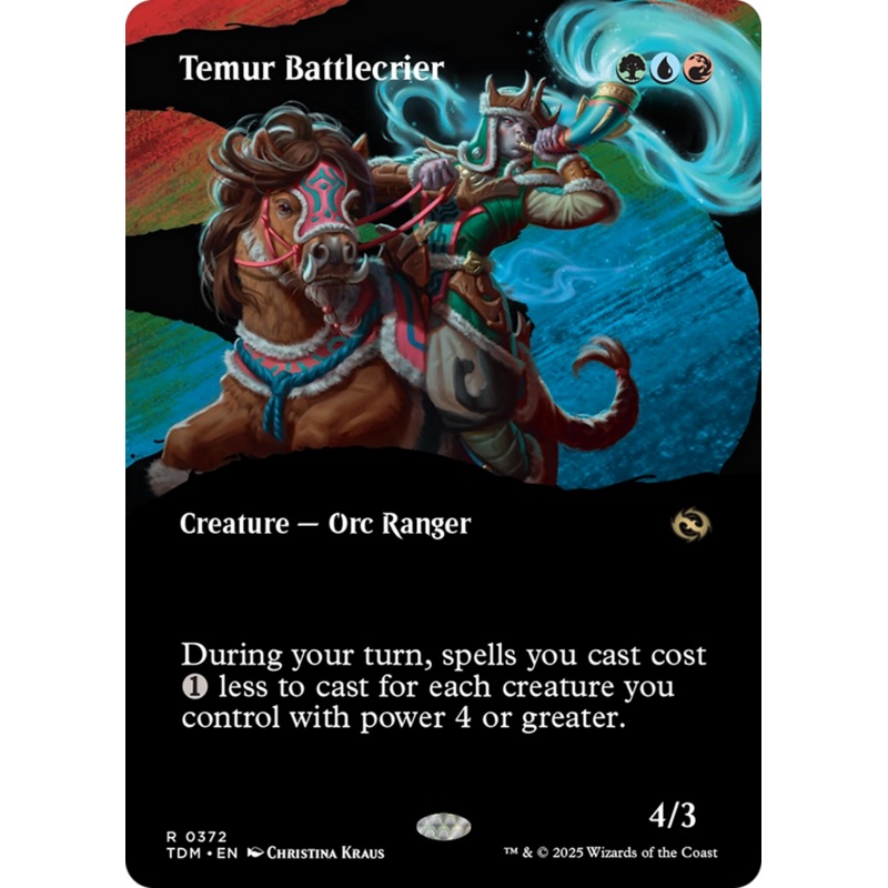 Temur Battlecrier (Borderless) [Tarkir: Dragonstorm]