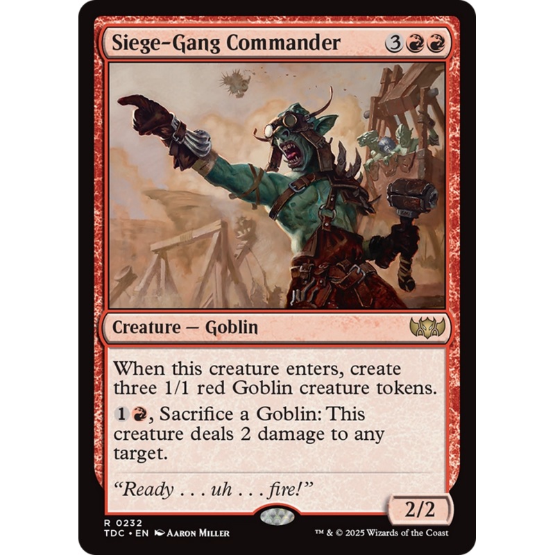 Siege-Gang Commander [Tarkir: Dragonstorm Commander]