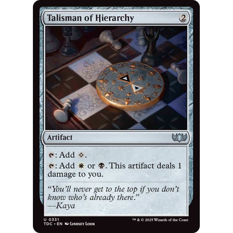 Talisman of Hierarchy [Tarkir: Dragonstorm Commander]