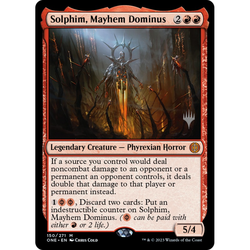 Solphim, Mayhem Dominus (Promo Pack) [Phyrexia: All Will Be One Promos]