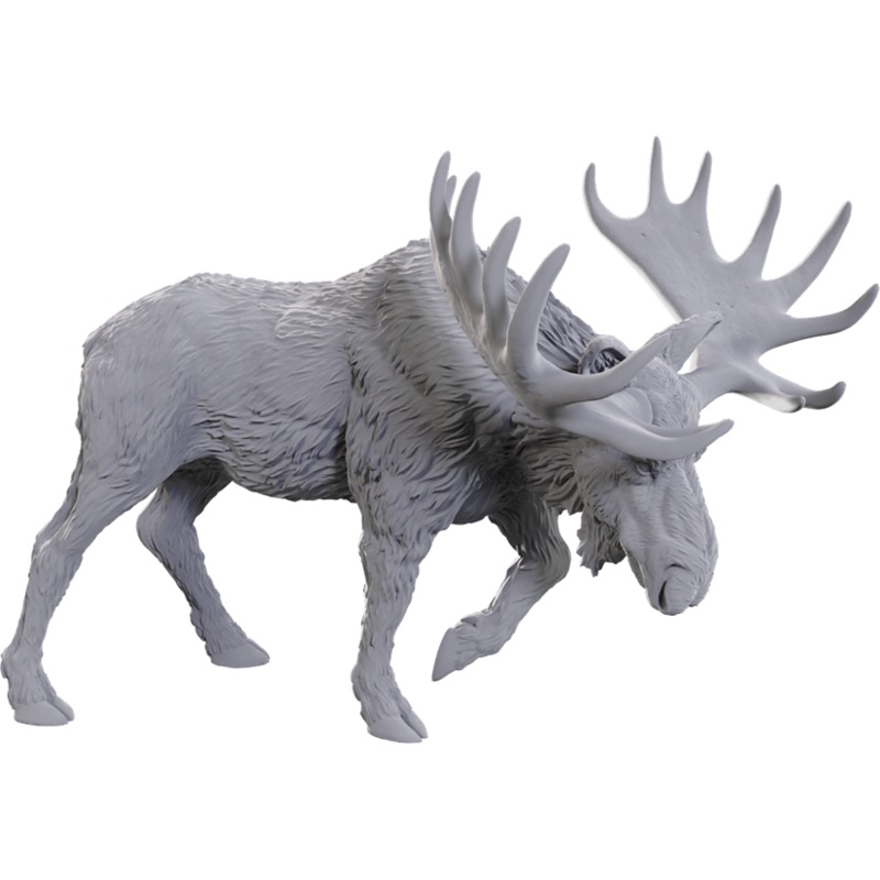 WizKids Deep Cuts Miniatures: W25 Bull Moose [Unpainted]