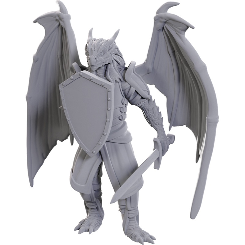 WizKids Deep Cuts Miniatures: W25 Dragonborn of Bahamut [Unpainted]