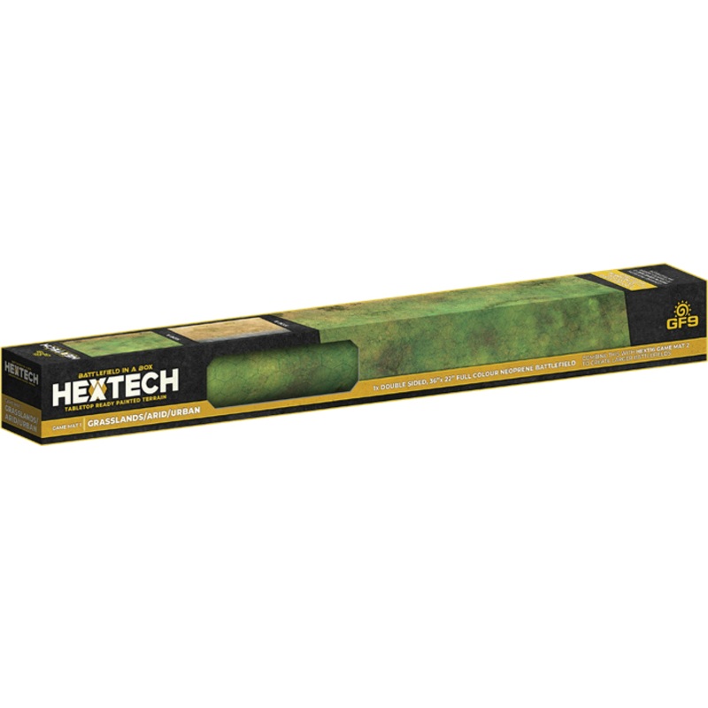 Hextech: Game Mat 1 - 36in x 22in Double Sided (Grasslands/Arid/Urban)
