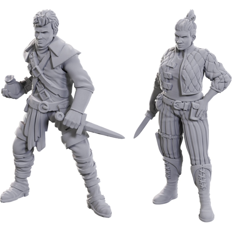 WizKids Deep Cuts Miniatures: W23 Cutpurses Male & Female [Unpainted]