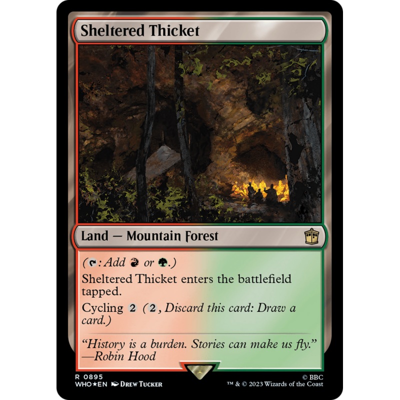 Sheltered Thicket (Surge Foil) [Doctor Who]