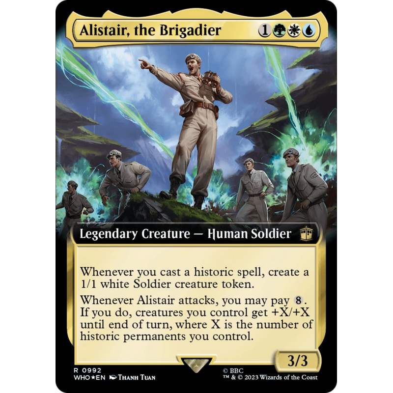 Alistair, the Brigadier (Extended Art) (Surge Foil) [Doctor Who]