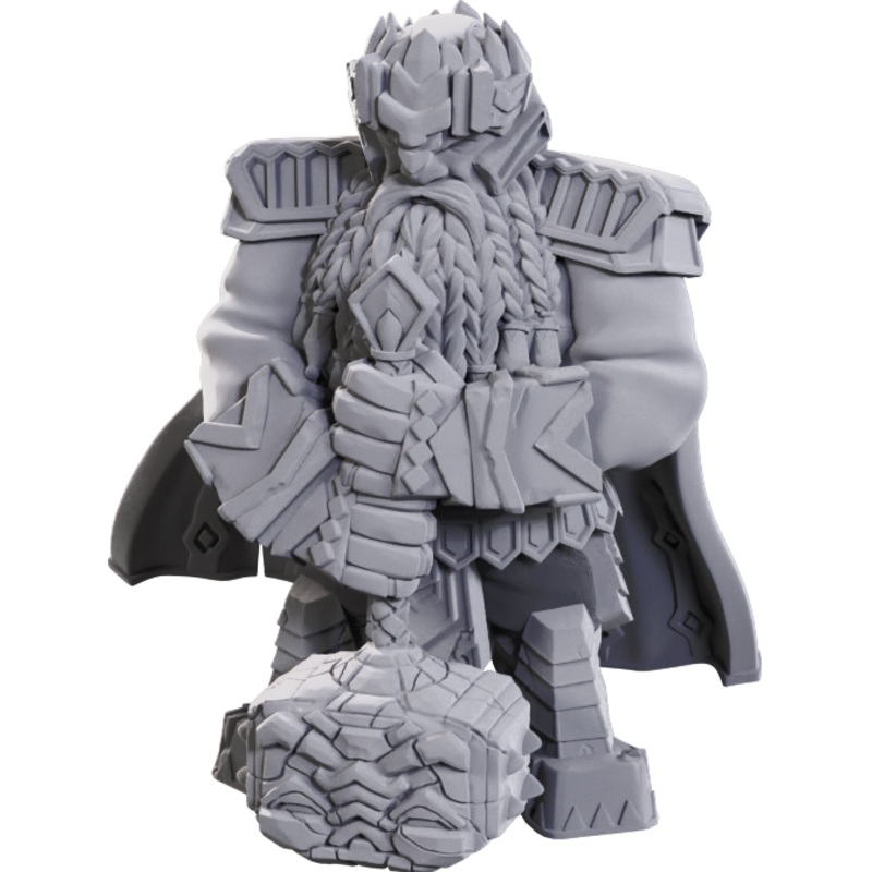 Pathfinder Battles Deep Cuts Miniatures: W23 Male Dwarf Champion High-Level [Unpainted]