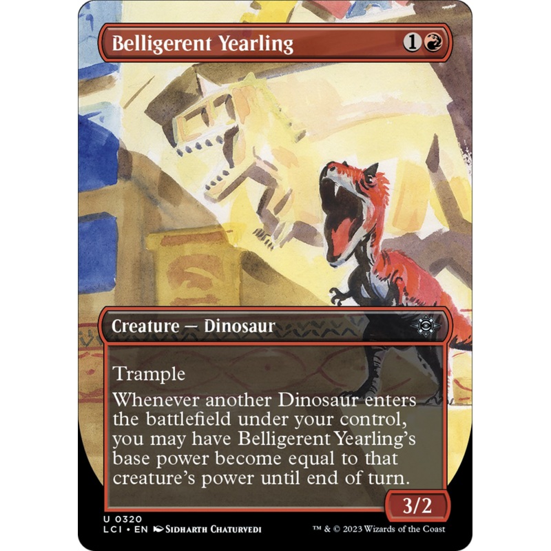 Belligerent Yearling (Borderless) [The Lost Caverns of Ixalan]