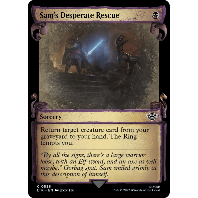 Sam's Desperate Rescue [The Lord of the Rings: Tales of Middle-Earth Showcase Scrolls]