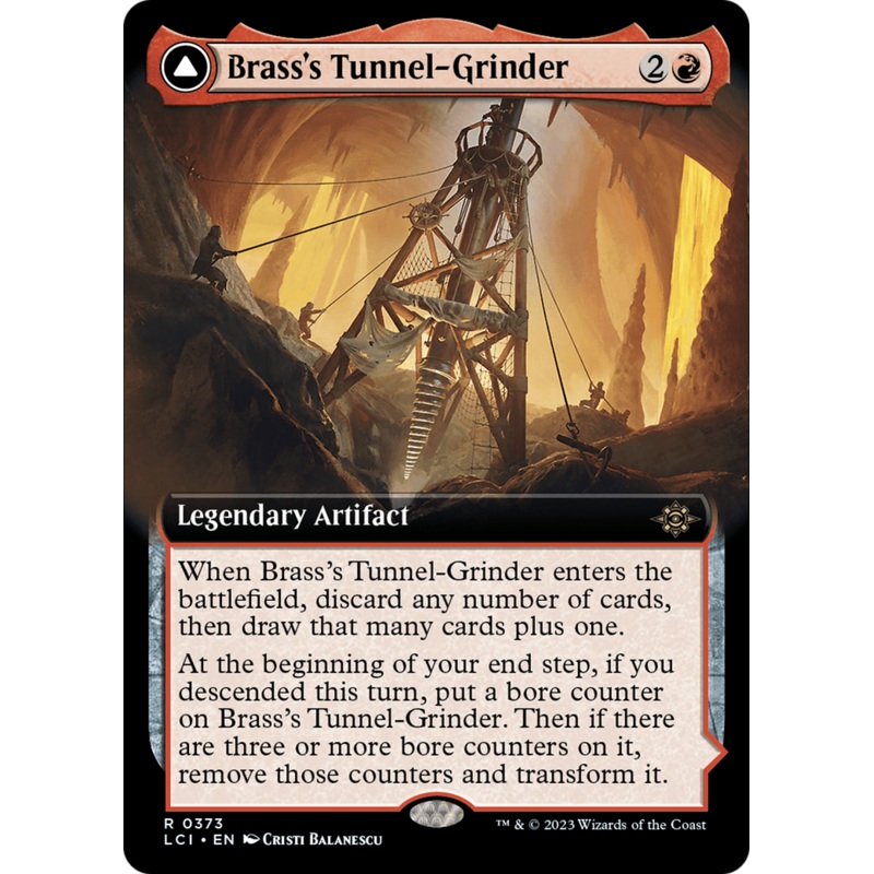 Brass's Tunnel-Grinder // Tecutlan, The Searing Rift (Extended Art) [The Lost Caverns of Ixalan]