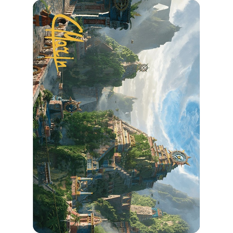 Clifftop Retreat Art Card (Gold-Stamped Signature) [The Lost Caverns of Ixalan Art Series]