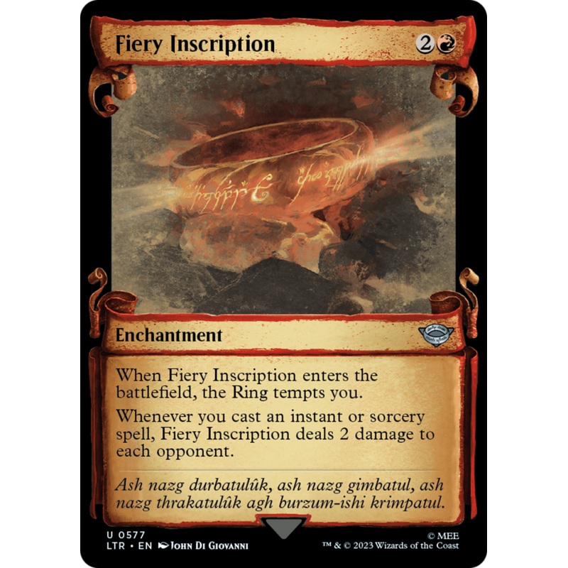 Fiery Inscription [The Lord of the Rings: Tales of Middle-Earth Showcase Scrolls]