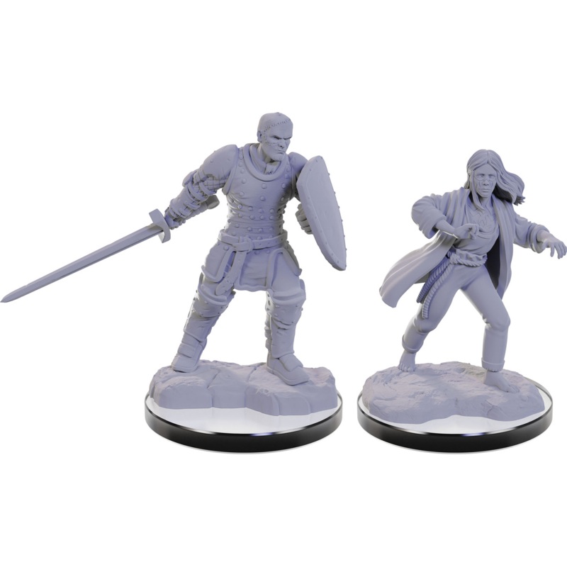 D&D Nolzur's Marvelous Miniatures: W22 Reborn Paladin & Reborn Warlock [Unpainted]