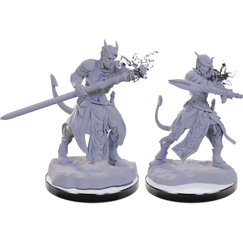 D&D Nolzur's Marvelous Miniatures: W22 Tiefling Warlocks [Unpainted]