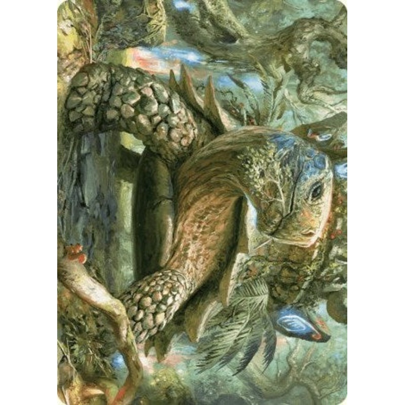 Blossoming Tortoise Art Card [Wilds of Eldraine Art Series]