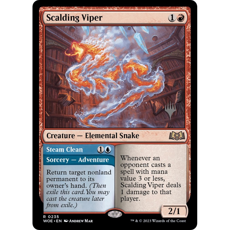Scalding Viper // Steam Clean (Promo Pack) [Wilds of Eldraine Promos]