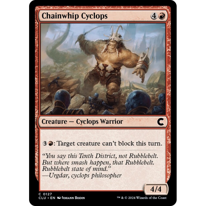 Chainwhip Cyclops [Ravnica: Clue Edition]