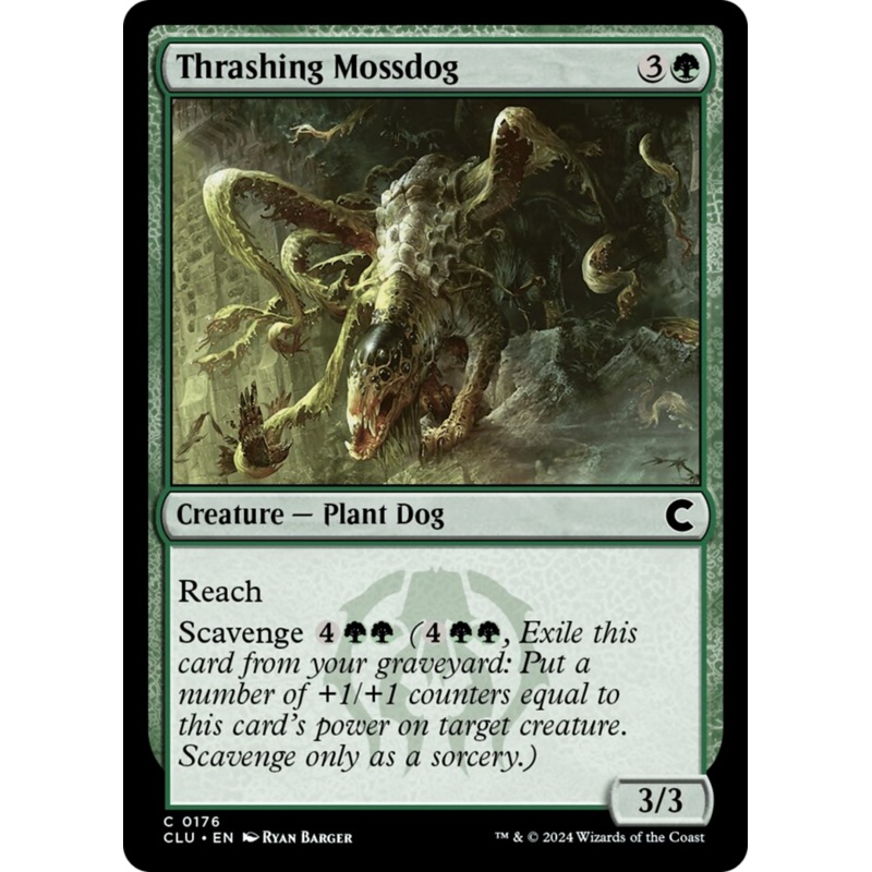 Thrashing Mossdog [Ravnica: Clue Edition]